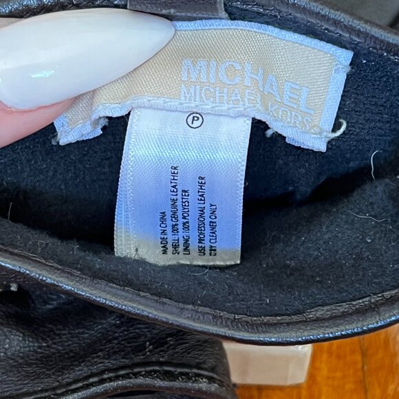 Brown quilted leather Michael Kors Gloves. Size M. - Picture 8 of 11